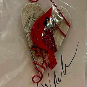 Cardinal Brooch by Michael Anderson